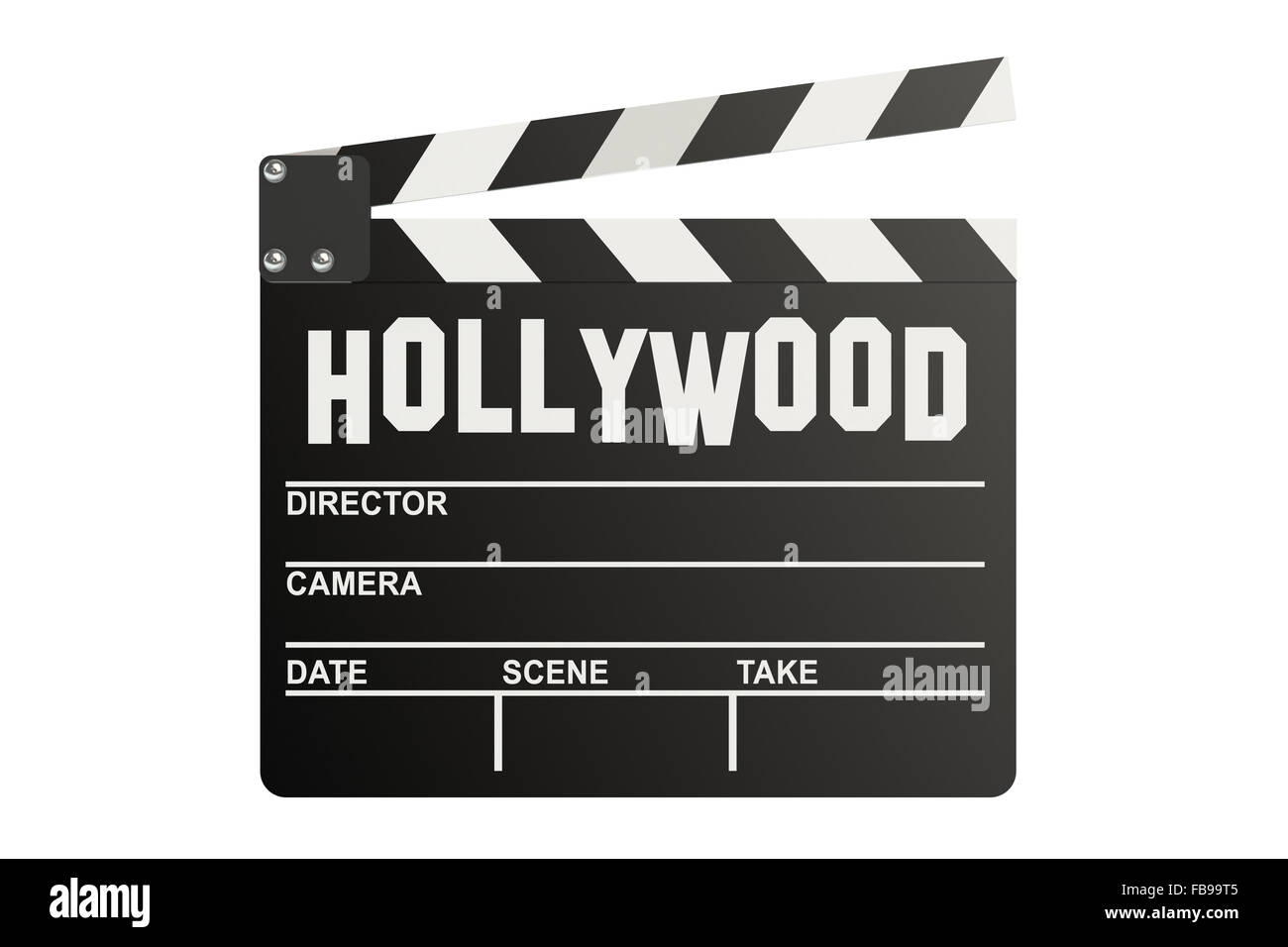Hollywood Clapper Board Isolated On White Background Stock Photo Alamy