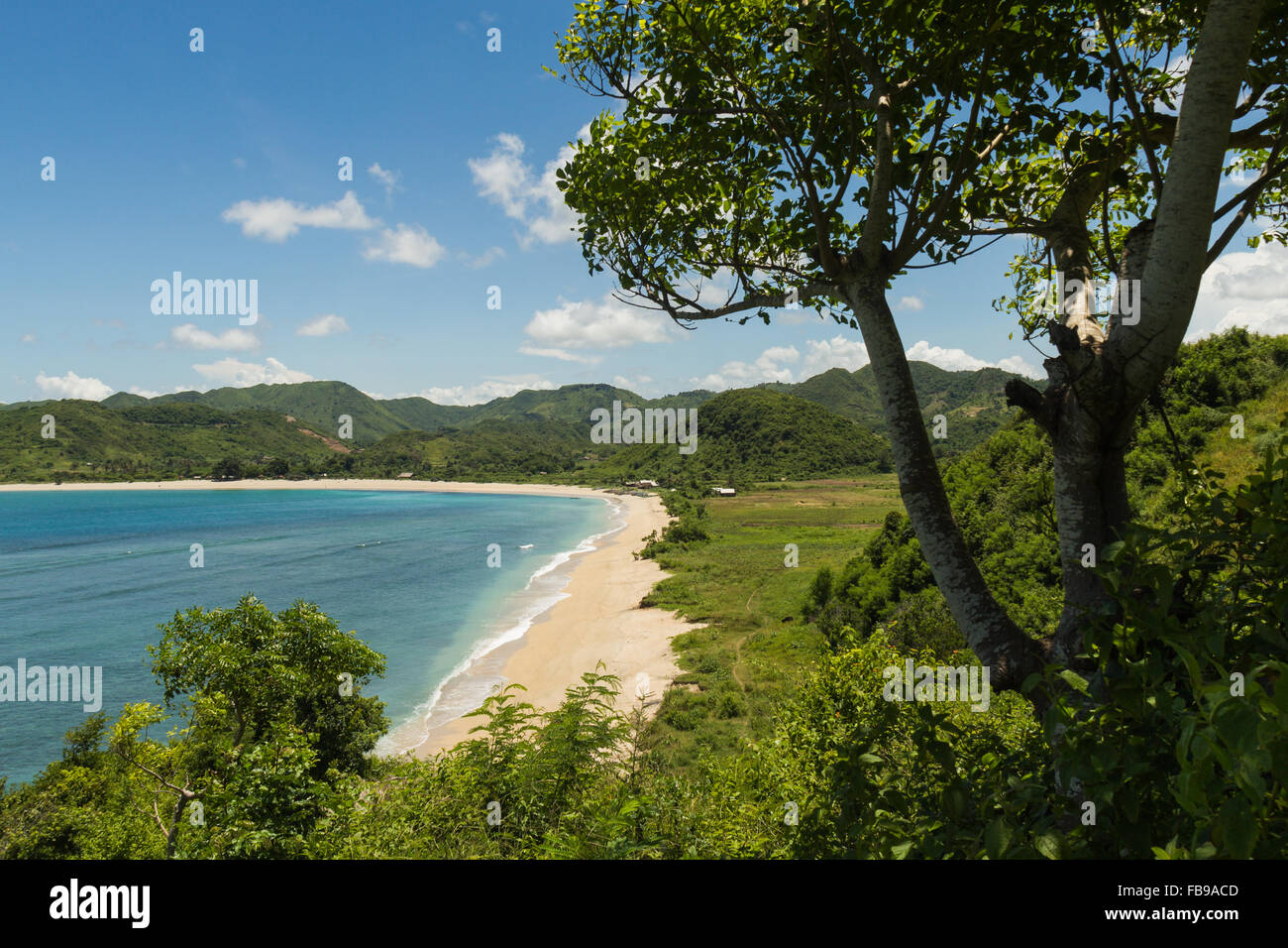 View to the beach of Air Guling I Lombok I Indonesia Stock Photo