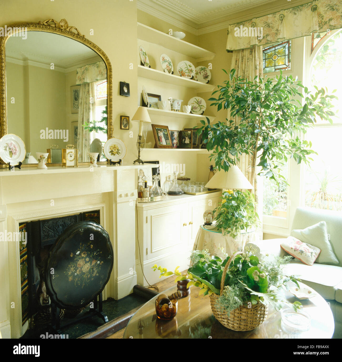 Antique Mirror Above Fireplace In High Resolution Stock Photography and ...