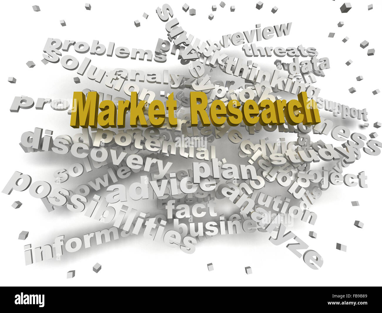 3d image Market Research word cloud concept Stock Photo - Alamy