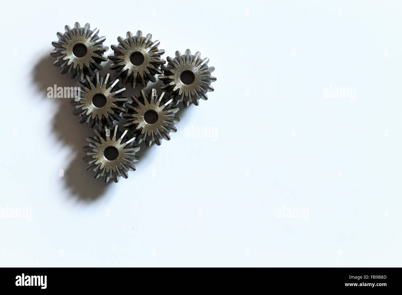 A background of mechanical components, gear, industrial objects Stock Photo