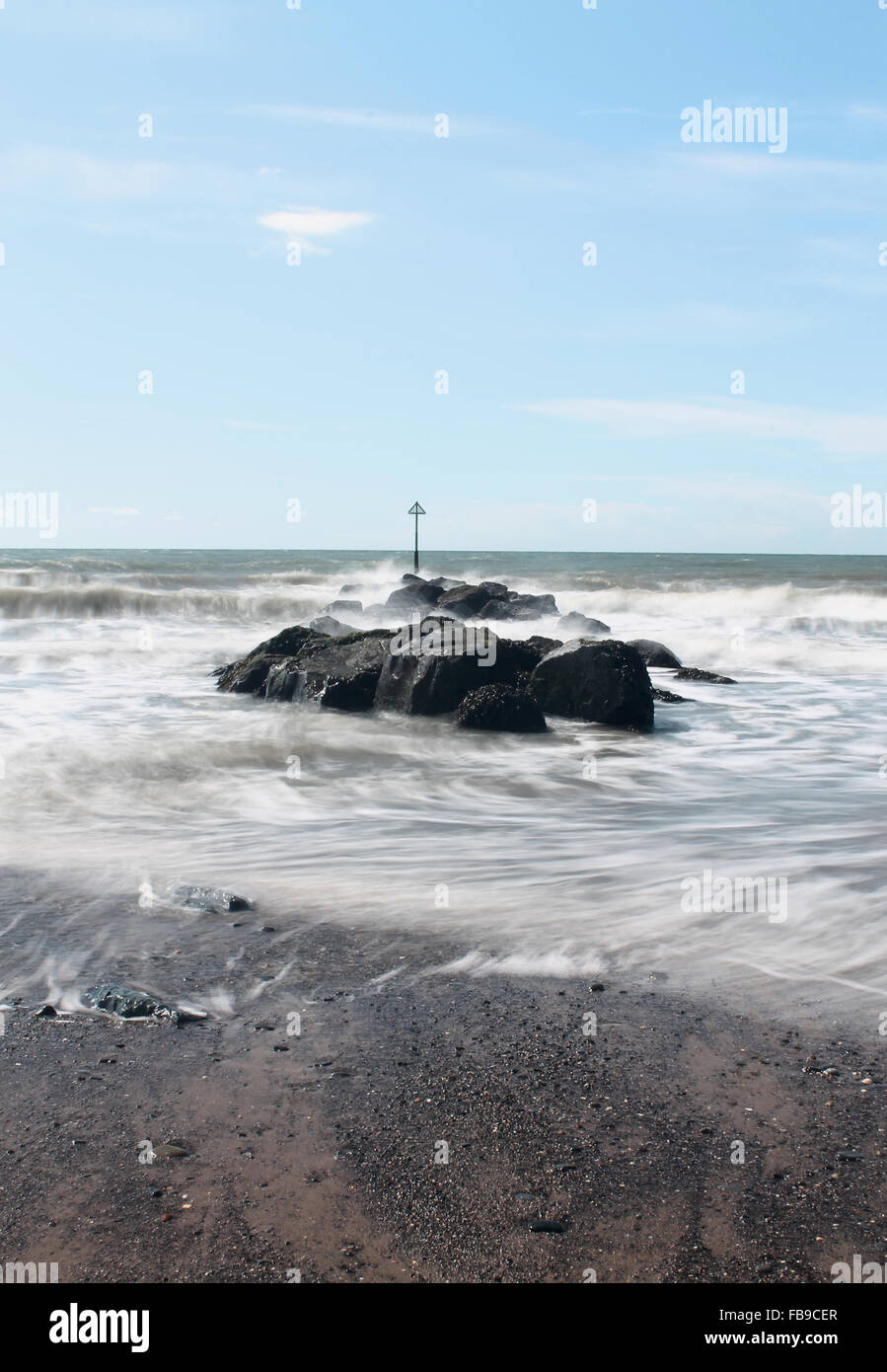 Wave crashing onto a beach hi-res stock photography and images - Alamy