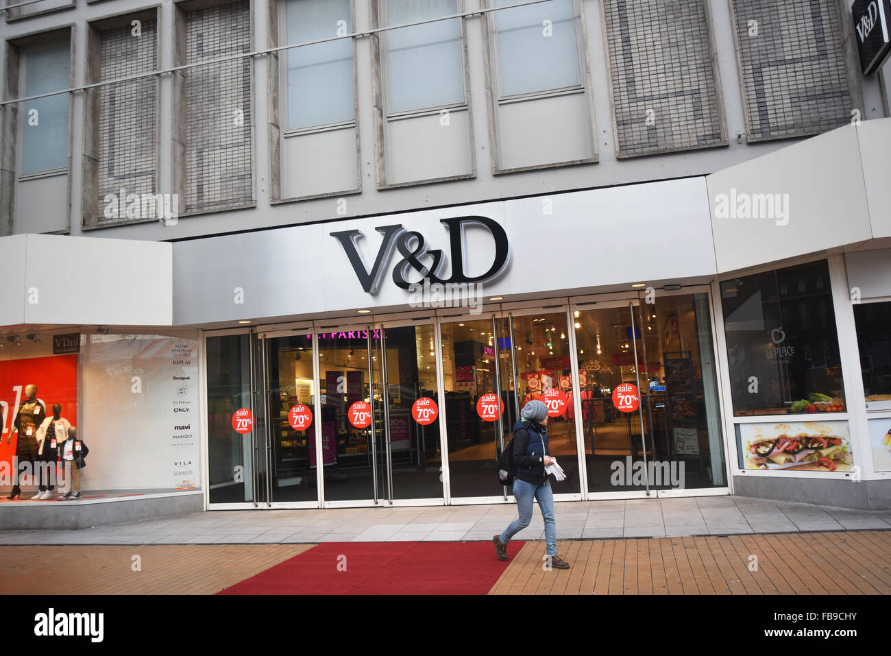 Vroom & Dreesmann (also known as V&D) is a bankrupt Dutch chain of department stores Stock Photo