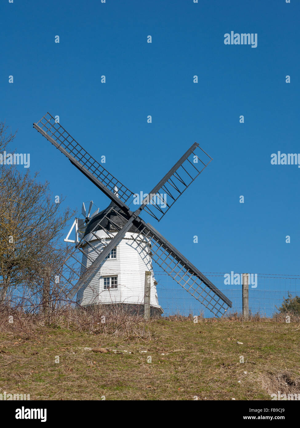 Cobstone Windmill, located on Turville Hill in the civil parish of Ibstone in England. Stock Photo