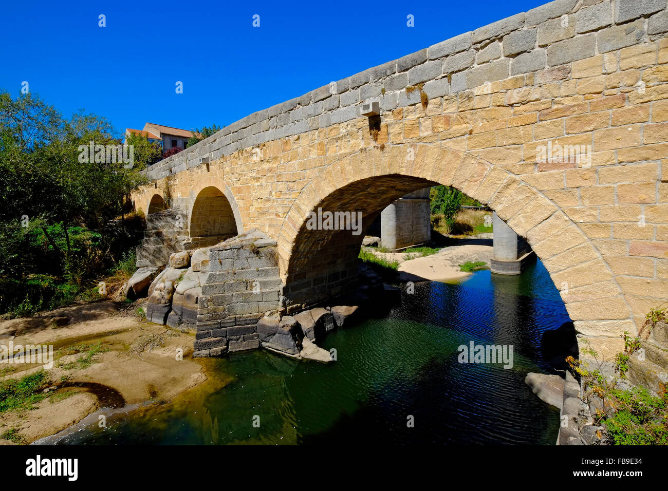 Adaja River Bridge Avila Spain Castile-Léon Medieval Stock Photo