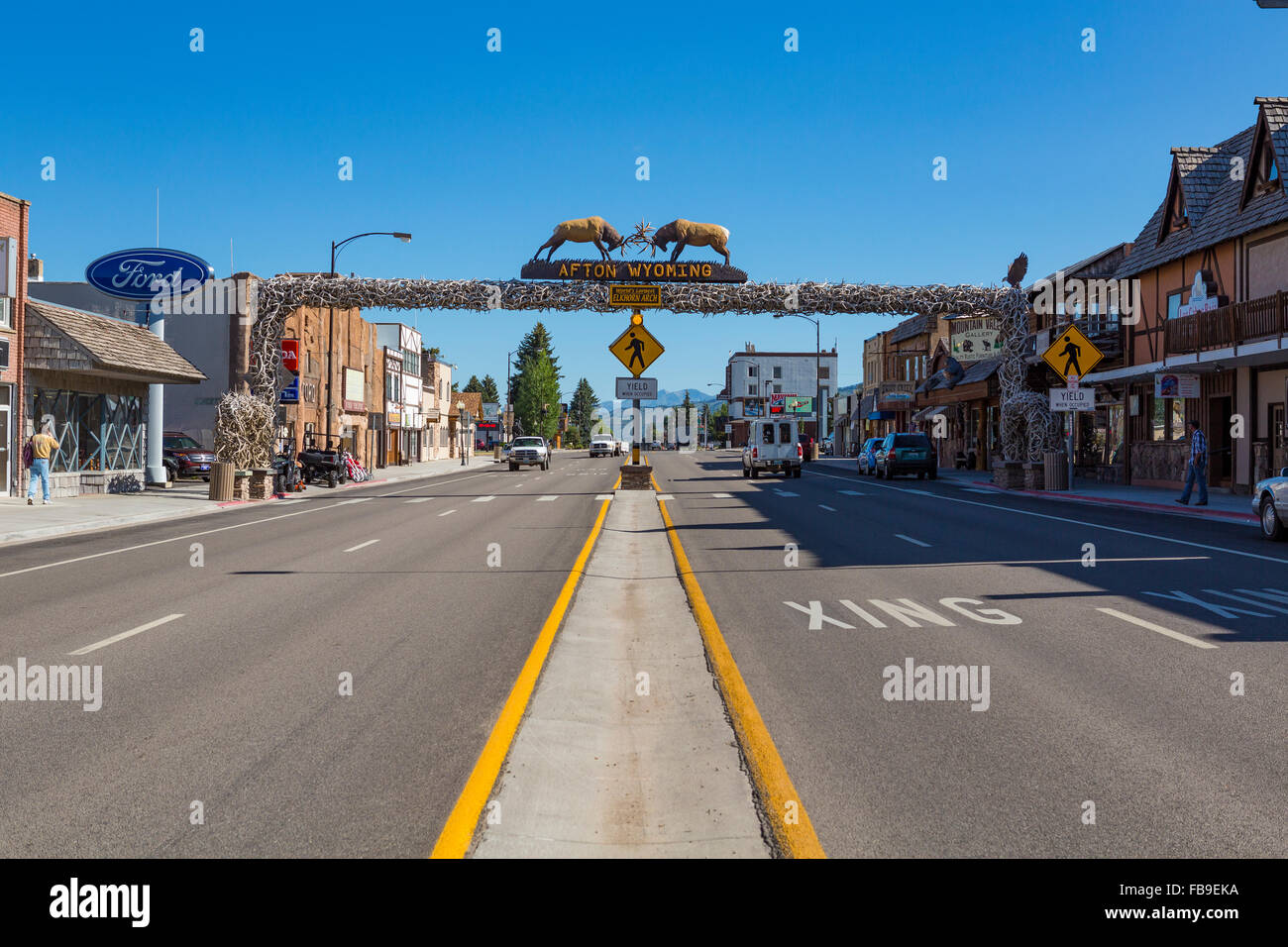 afton,wyoming Stock Photo Alamy