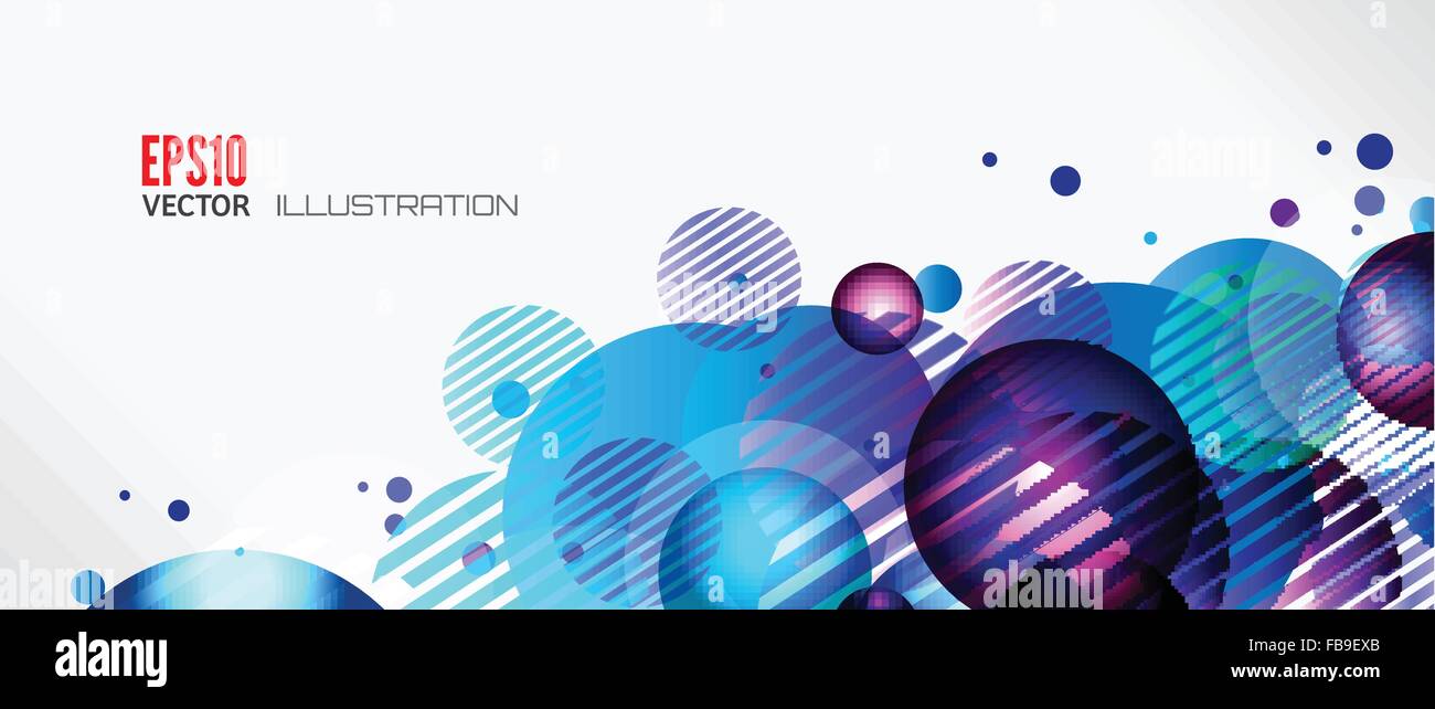 Abstract background with round elements. Vector illustration Stock ...