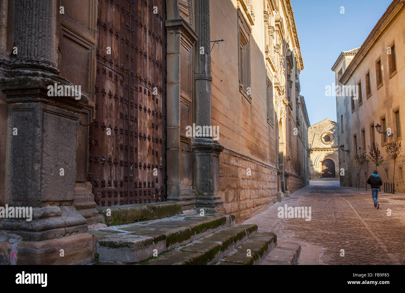 Beato avila street, Baeza. Jaen province, Andalucia, Spain Stock Photo