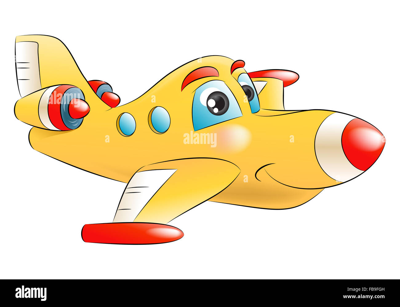 Illustration yellow jet plane flying hi-res stock photography and images -  Alamy