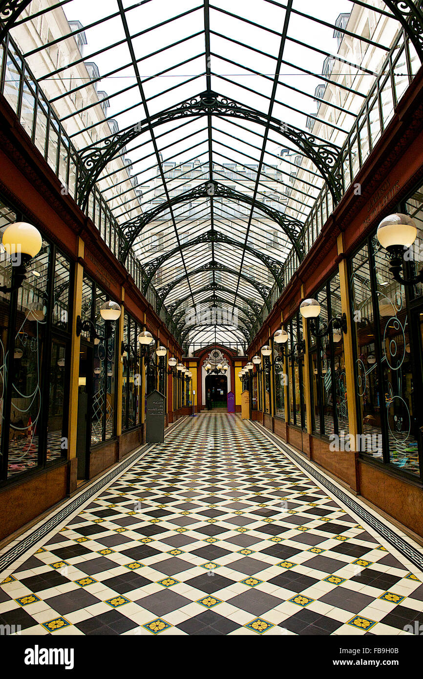 Historic covered arcade in Paris, France Stock Photo Alamy
