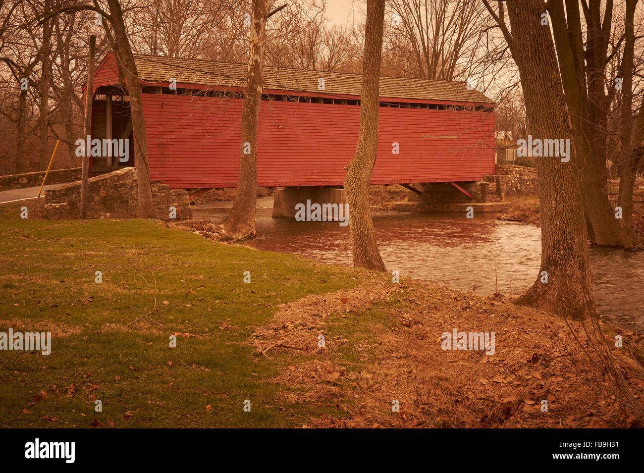 Loys Station Covered Bridge, Thurmont, Fredric County, Maryland, USA