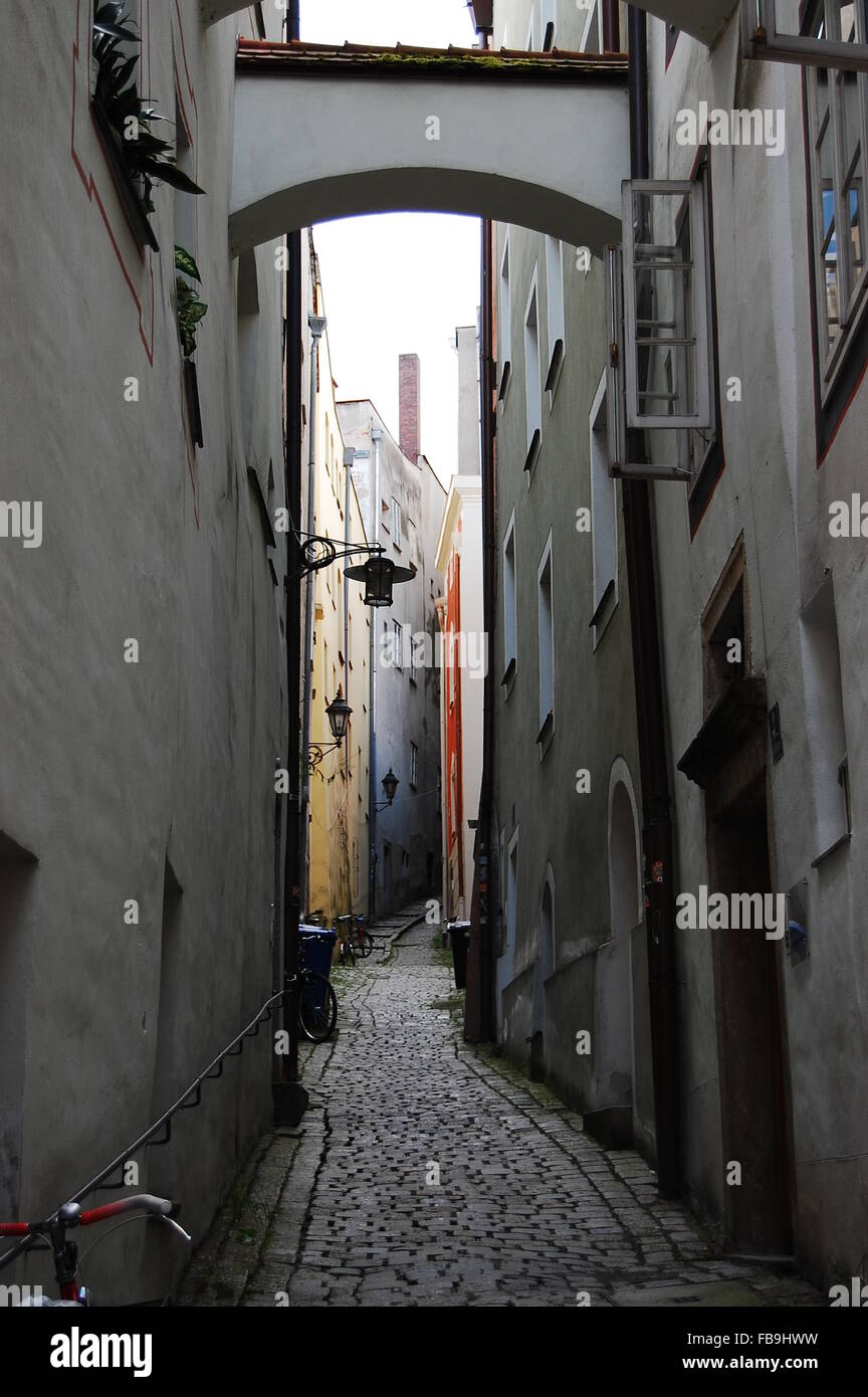 A Colourful Alley In Passau Germany Stock Photo Alamy