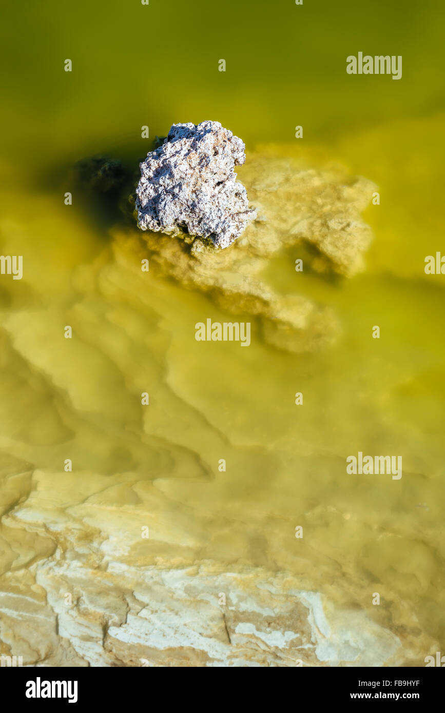 Calcium-carbonate rock in Mono Lake, California Stock Photo