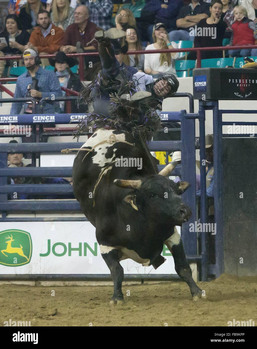 Denver, Colorado, USA. 12th Jan, 2016. Bull Rider BRADY OLESON, of ...