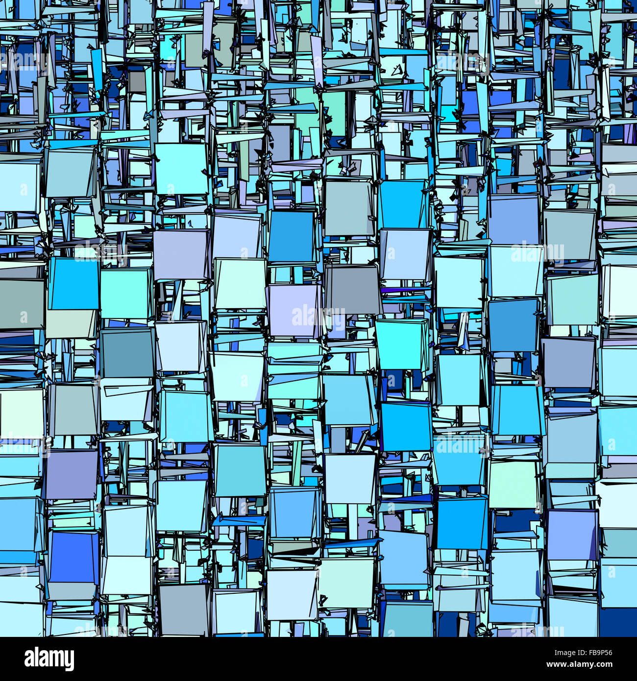abstract fragmented backdrop pattern in blue Stock Photo
