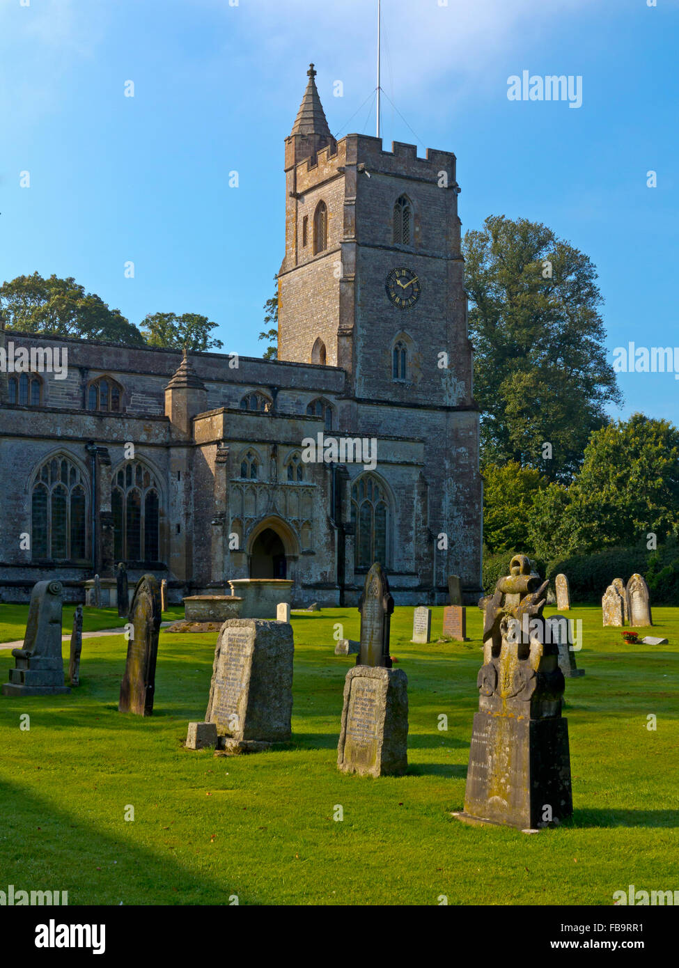 Exterior of Church of St Michael North Cadbury Somerset south west England UK dates from 1417 and is a grade 1 listed building Stock Photo