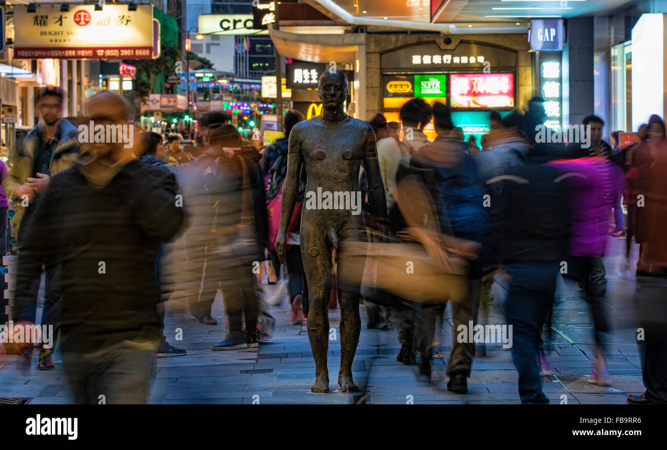 Antony Gormley sculpture in central, Hong Kong, China Stock Photo Alamy