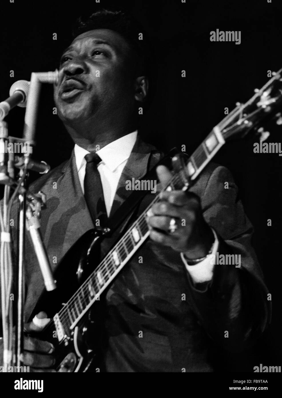 Muddy WATERS (American blues musician, generally considered the 'father of modern Chicago blues') -    -  Muddy WATERS (American blues musician, generally considered the 'father of modern Chicago blues') -  Muddy WATERS on-stage.   -  Philippe Gras / Le Pictorium Stock Photo