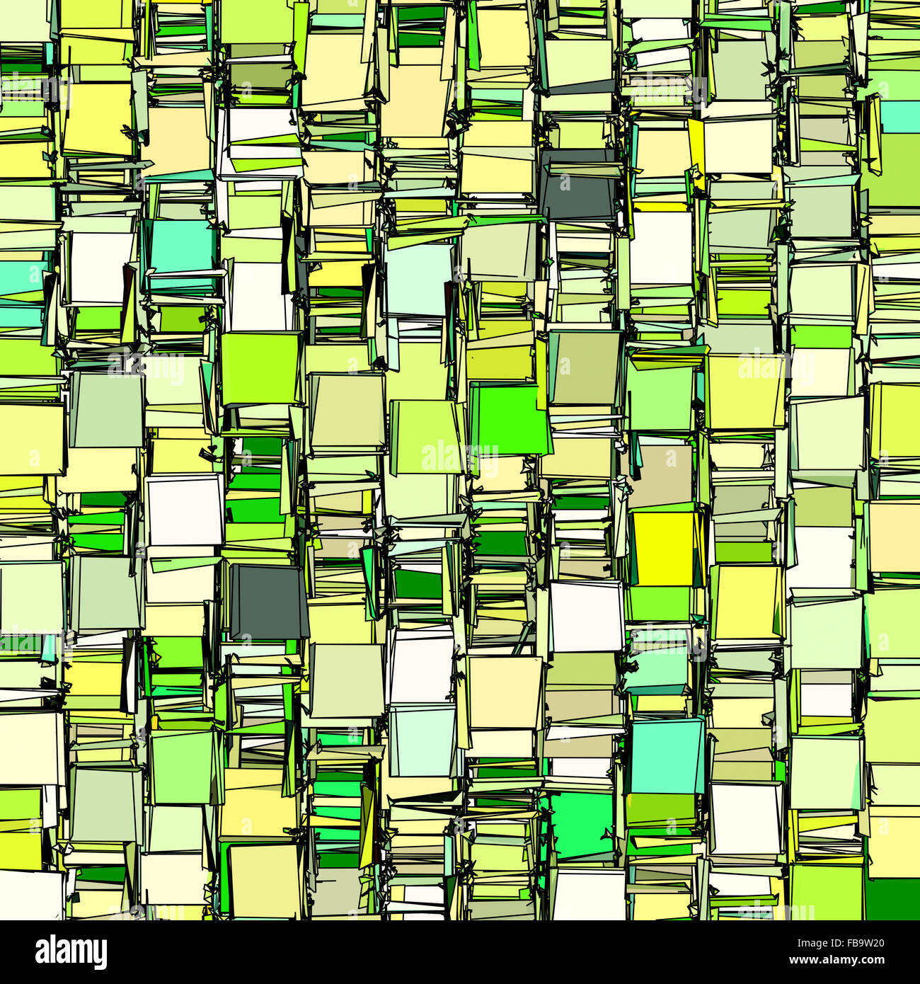 abstract fragmented backdrop pattern in green Stock Photo