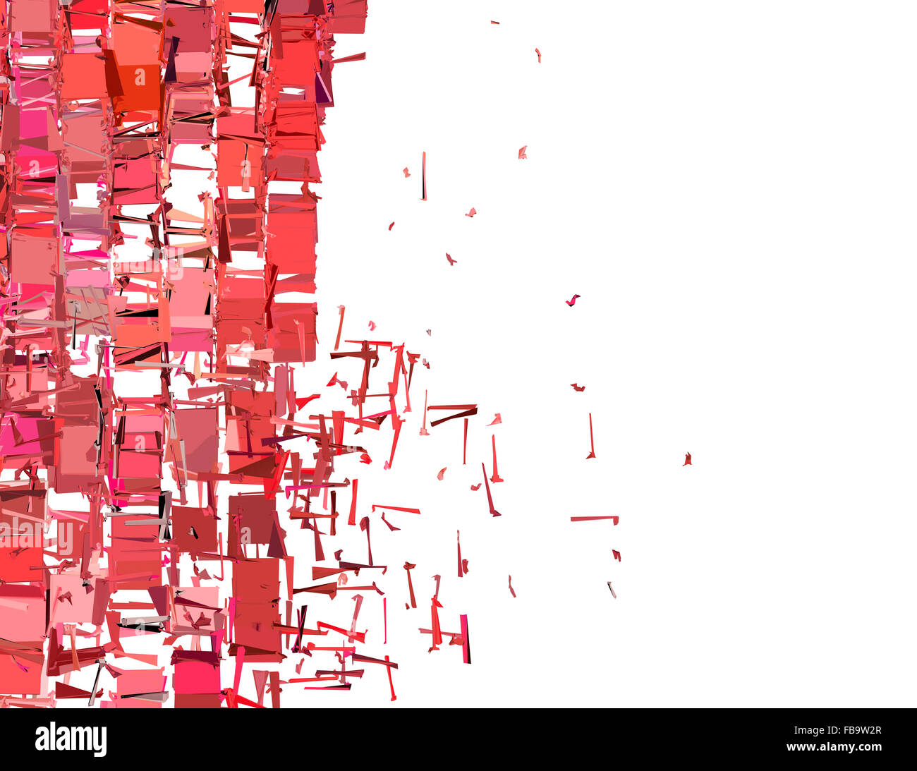 abstract fragmented plane pattern in pink red Stock Photo - Alamy