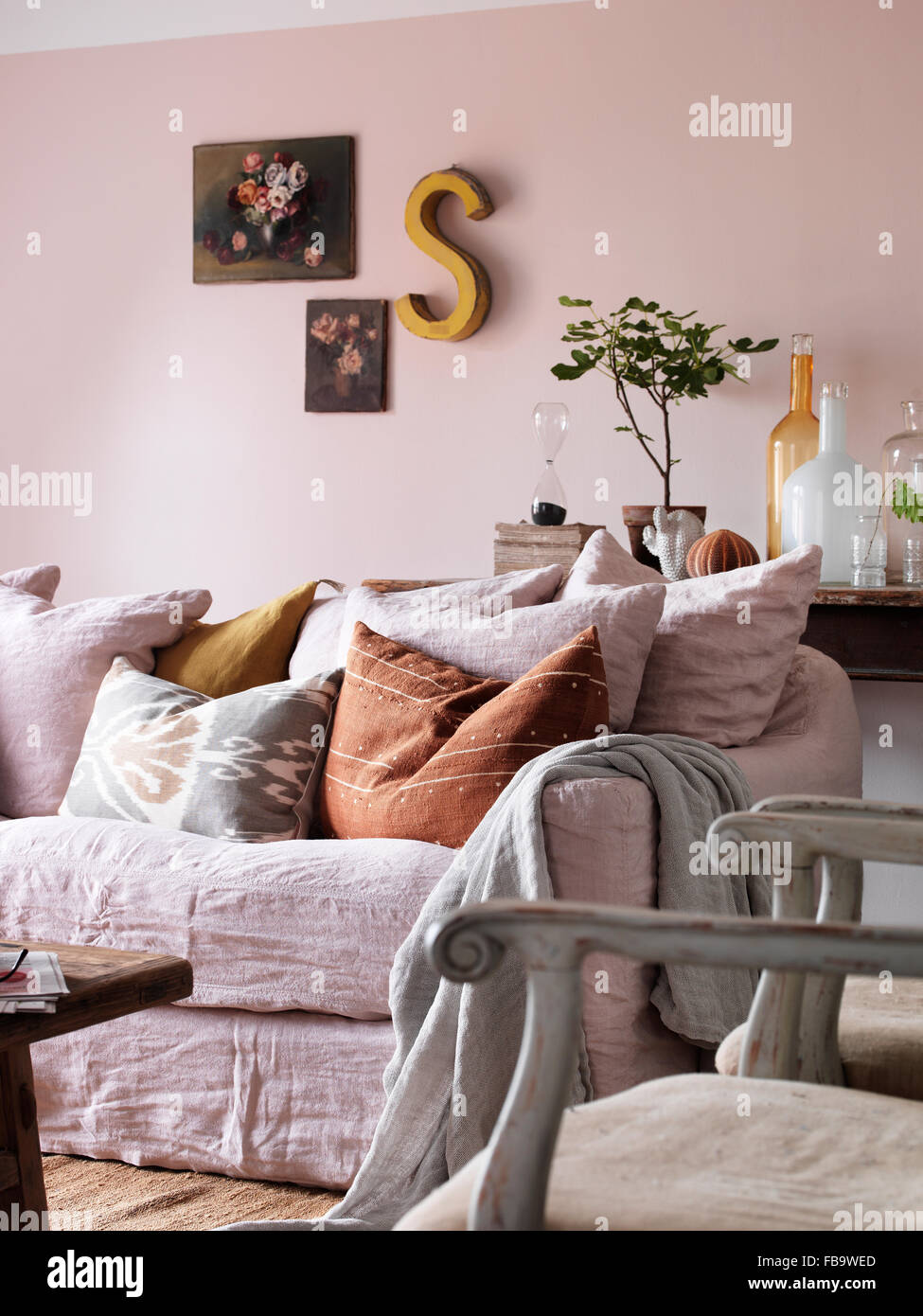 View of sofa in livingroom Stock Photo