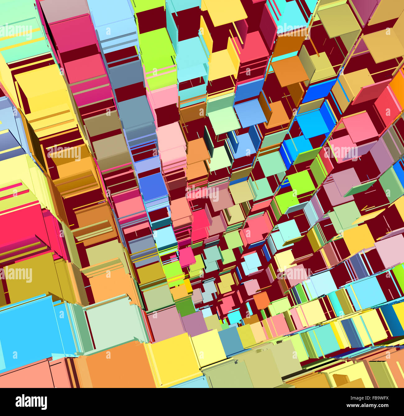 3d abstract fragmented bright colored pattern Stock Photo - Alamy