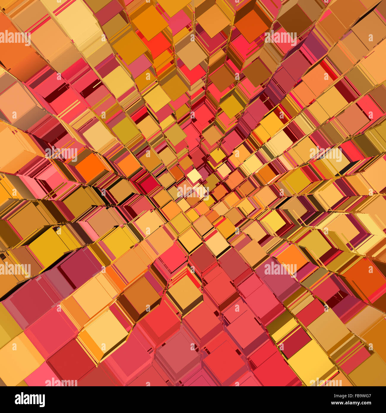 3d abstract fragmented pattern in pink orange red Stock Photo - Alamy
