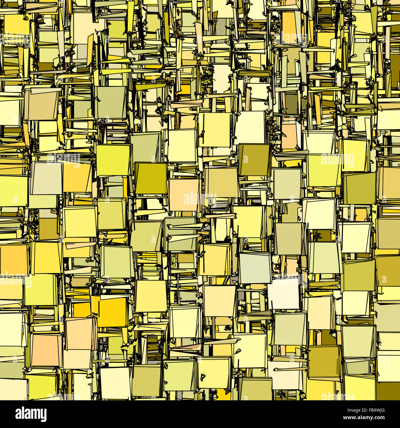 abstract fragmented backdrop pattern in yellow Stock Photo