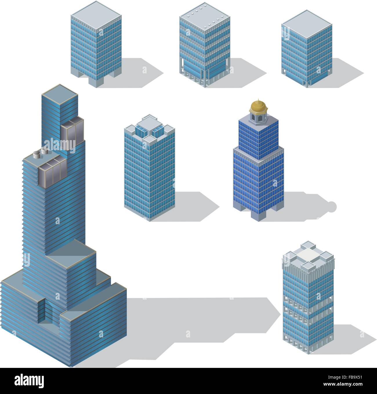 skyscraper set 1 Stock Vector Image & Art - Alamy