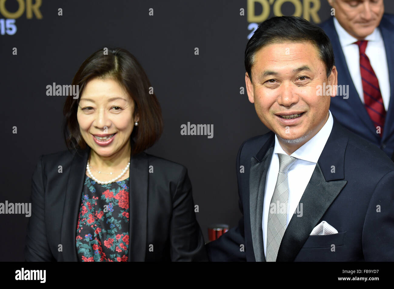 Zurich, Switzerland. 11th Jan, 2016. (LR) Junko Sasaki, Norio Sasaki