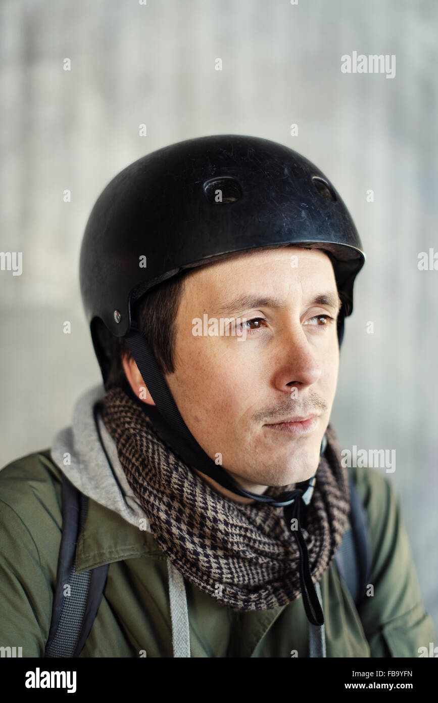 Man with helmet hi-res stock photography and images - Alamy