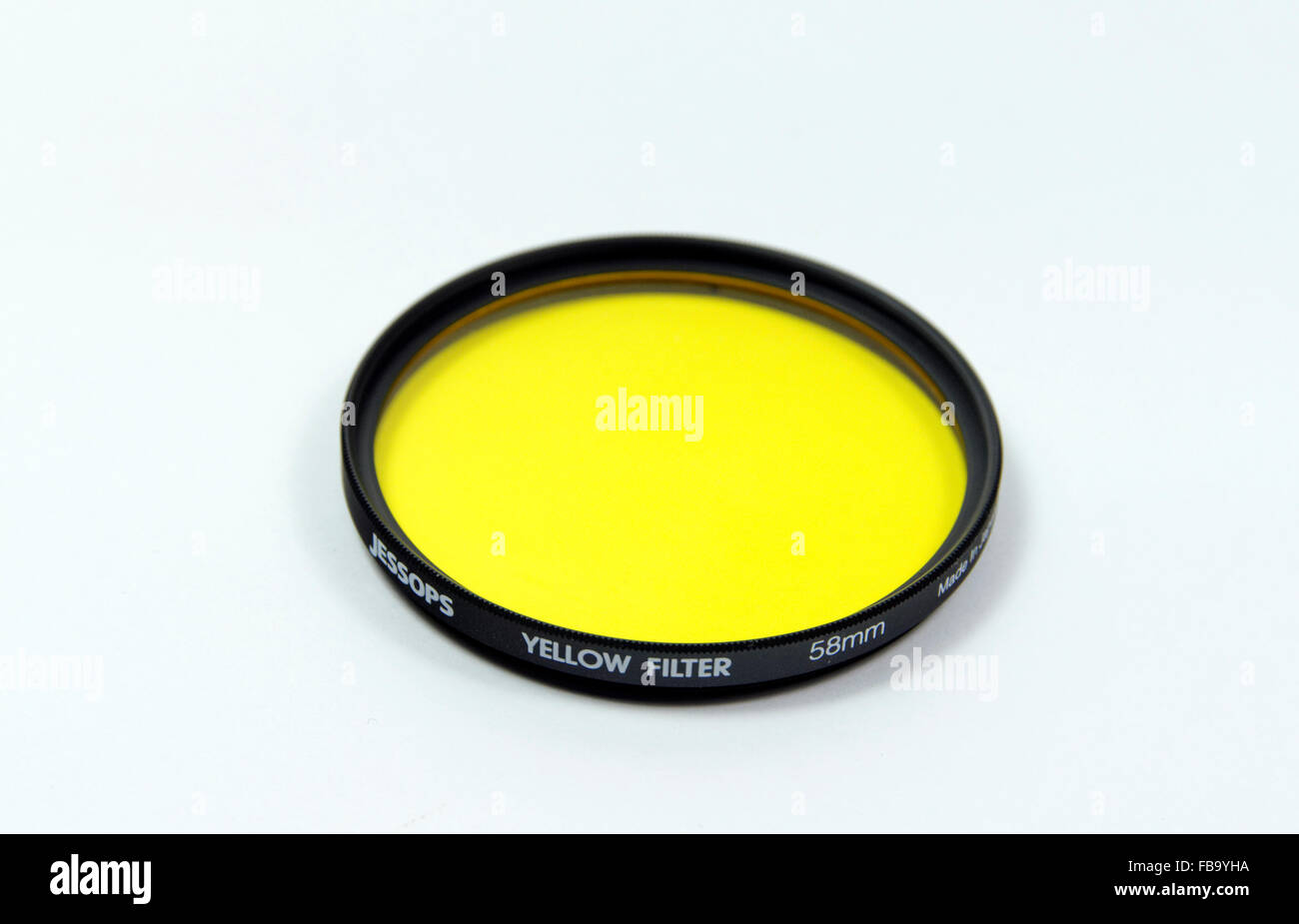 Yellow photographic filter. Stock Photo