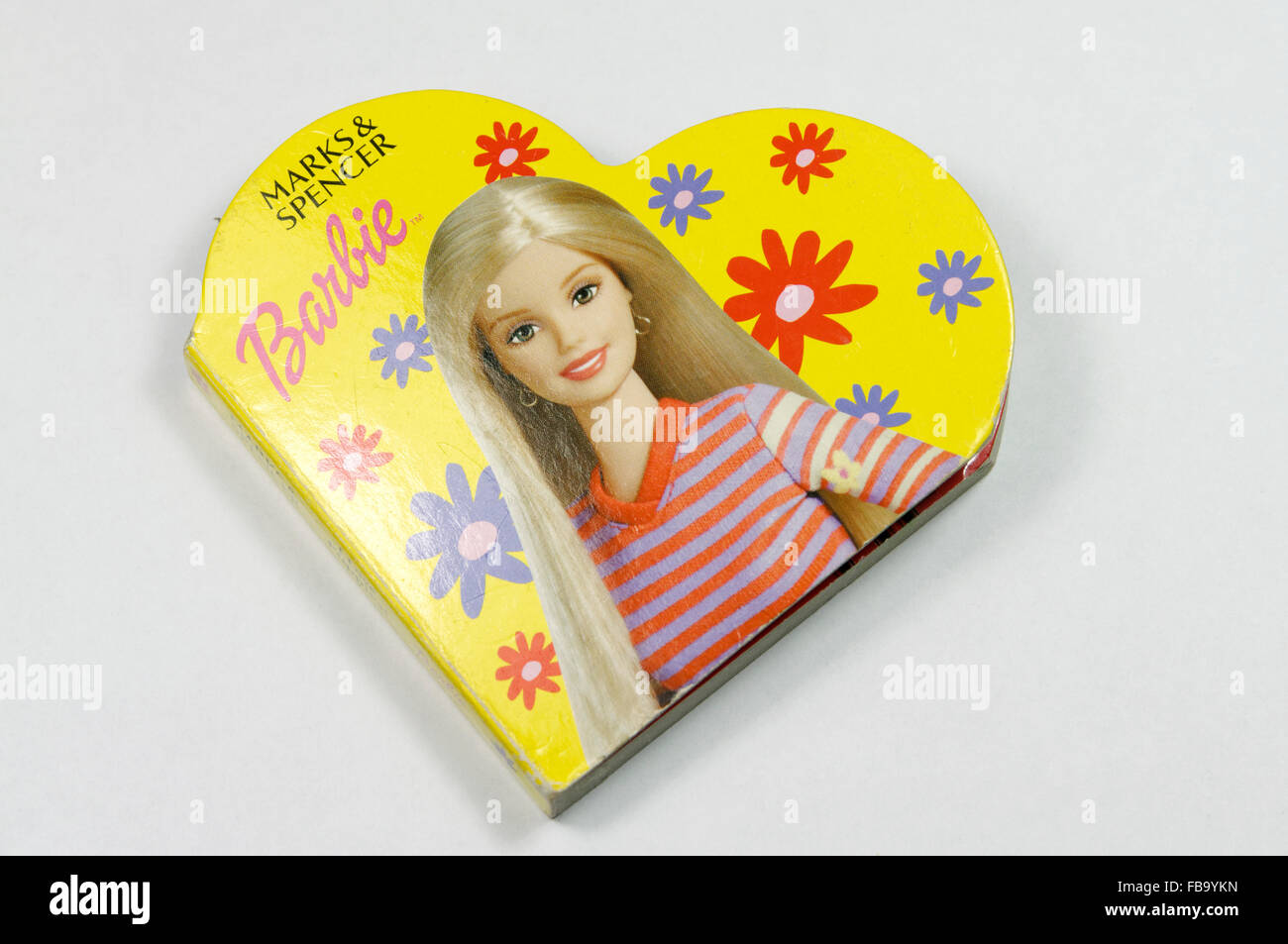 Heart shaped Barbie book. Stock Photo