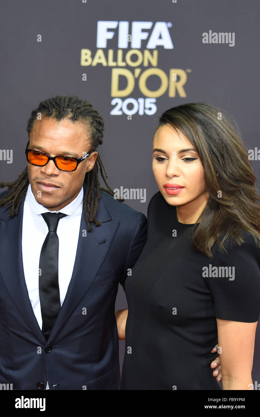 Zurich, Switzerland. 11th Jan, 2016. (L-R) Edgar Davids, Louise Hazel  Football/Soccer : FIFA Ballon d'Or 2015 Gala at Kongresshaus in Zurich,  Switzerland . © Enrico Calderoni/AFLO SPORT/Alamy Live News Stock Photo -  Alamy