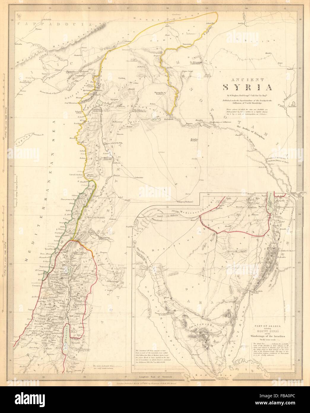 ANCIENT SYRIA. Levant; Sinai.wanderings of the Israelites. SDUK, 1844