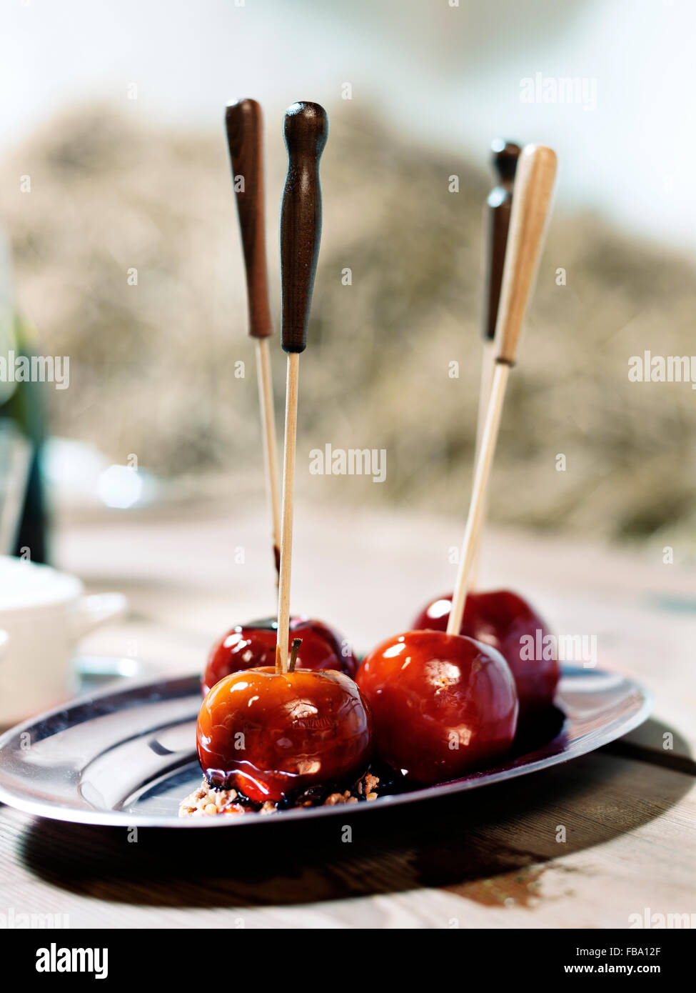 Sweden, Chocolate dipped cherries Stock Photo
