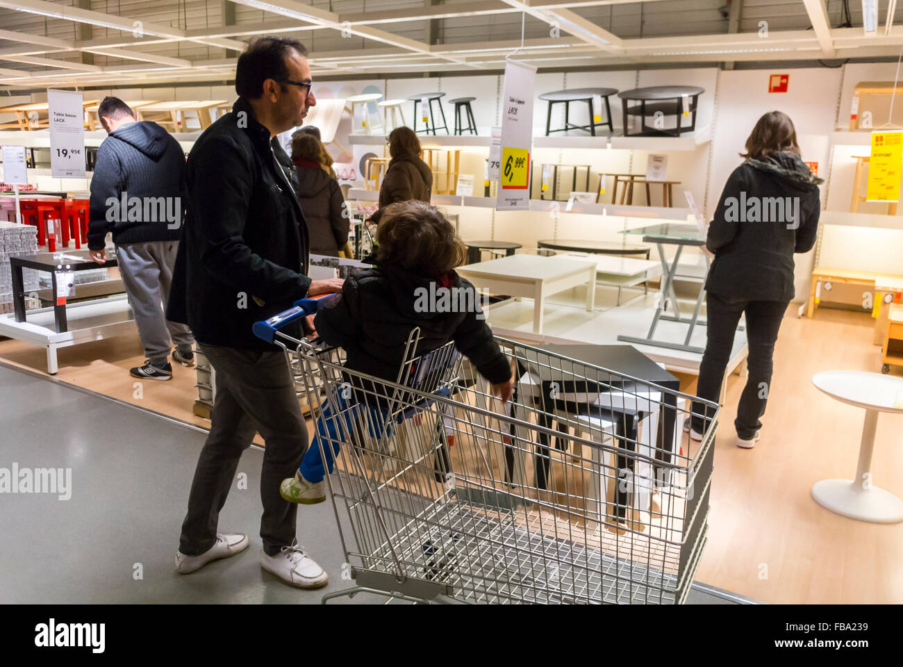 Paris, France, Family Shopping in Modern DIY Housewares Store, IKEA