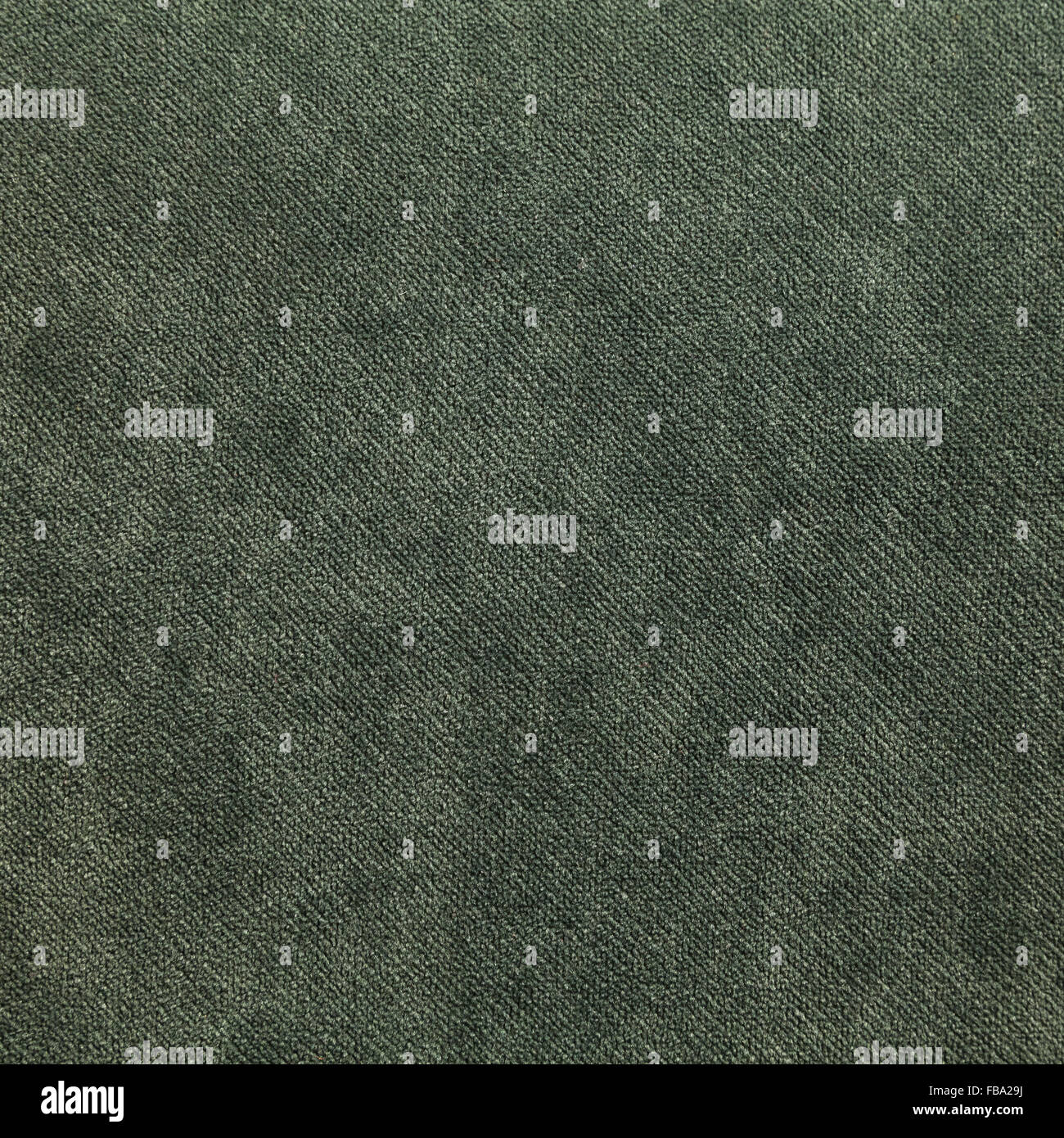 Dark green fabric pattern, square background photo texture Stock Photo