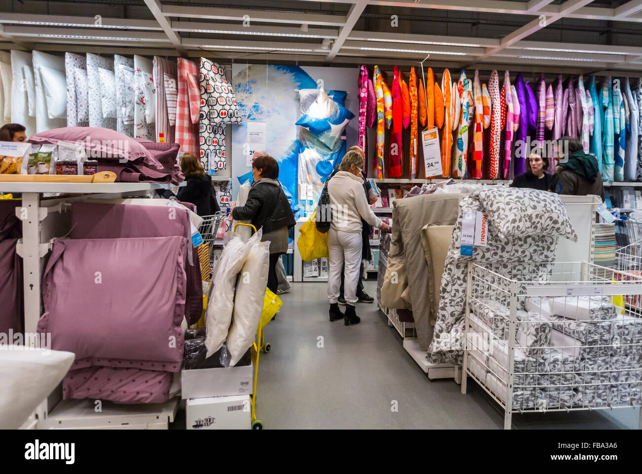 Paris, France, Women Shopping in Modern DIY Housewares Store, IKEA, in