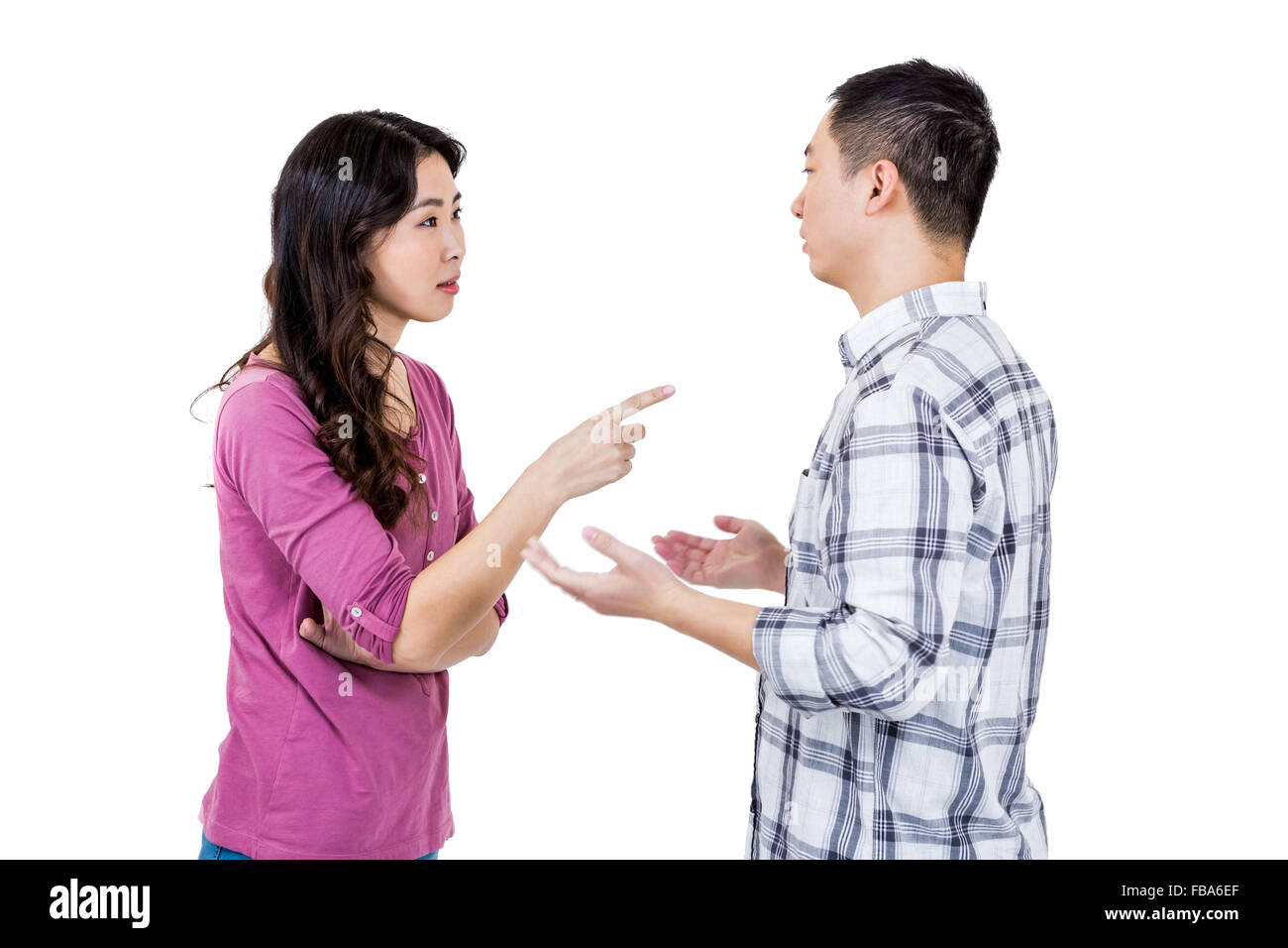 Young couple arguing Stock Photo
