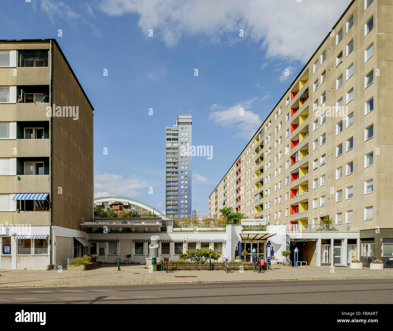 Sweden, Skane, Malmo, Slottstaden, View of modern apartment building