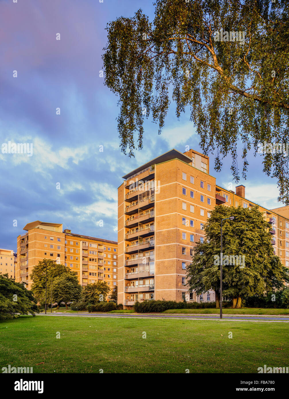 Sweden, Skane, Malmo, View of residential district Stock Photo