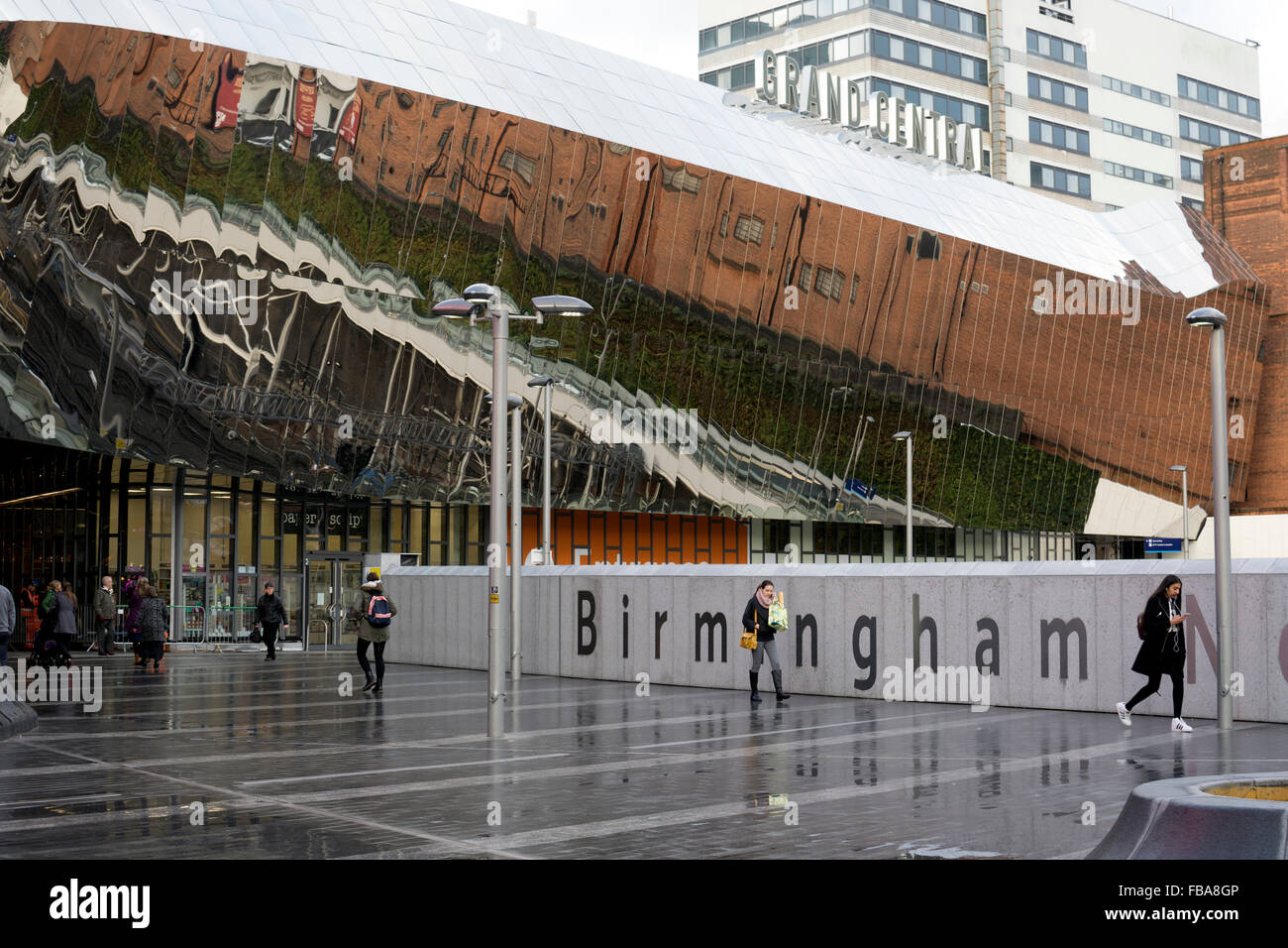 The approach to New Street Station, Birmingham, UK Stock Photo