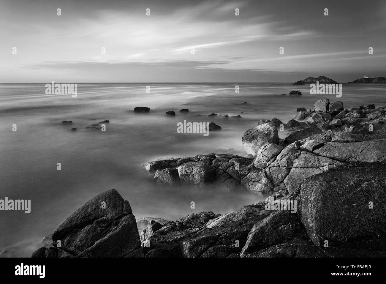 Rough rocky coast Black and White Stock Photos & Images - Alamy