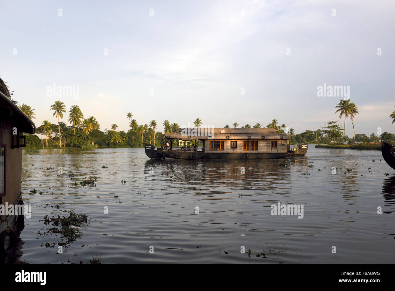 A houseboat on the backwaters of Allepuzha (Alleppey), Kerala, India ...