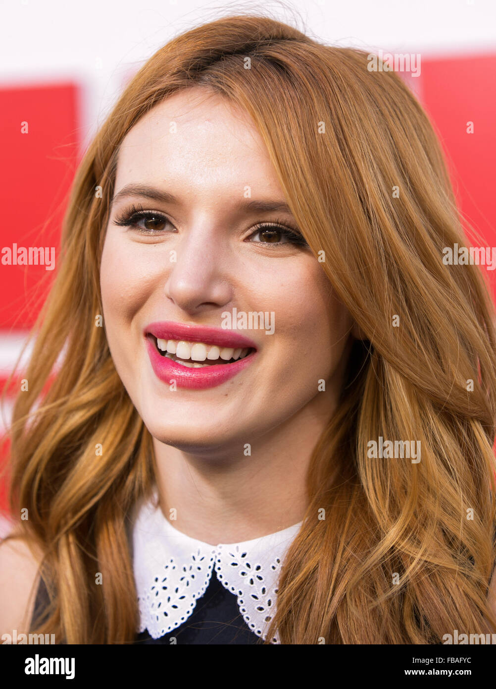 'Alvin and the Chipmunks: The Road Chip' premiere at the Darryl F. Zanuck Theatre  Featuring: Bella Thorne Where: Los Angeles, California, United States When: 12 Dec 2015 Stock Photo
