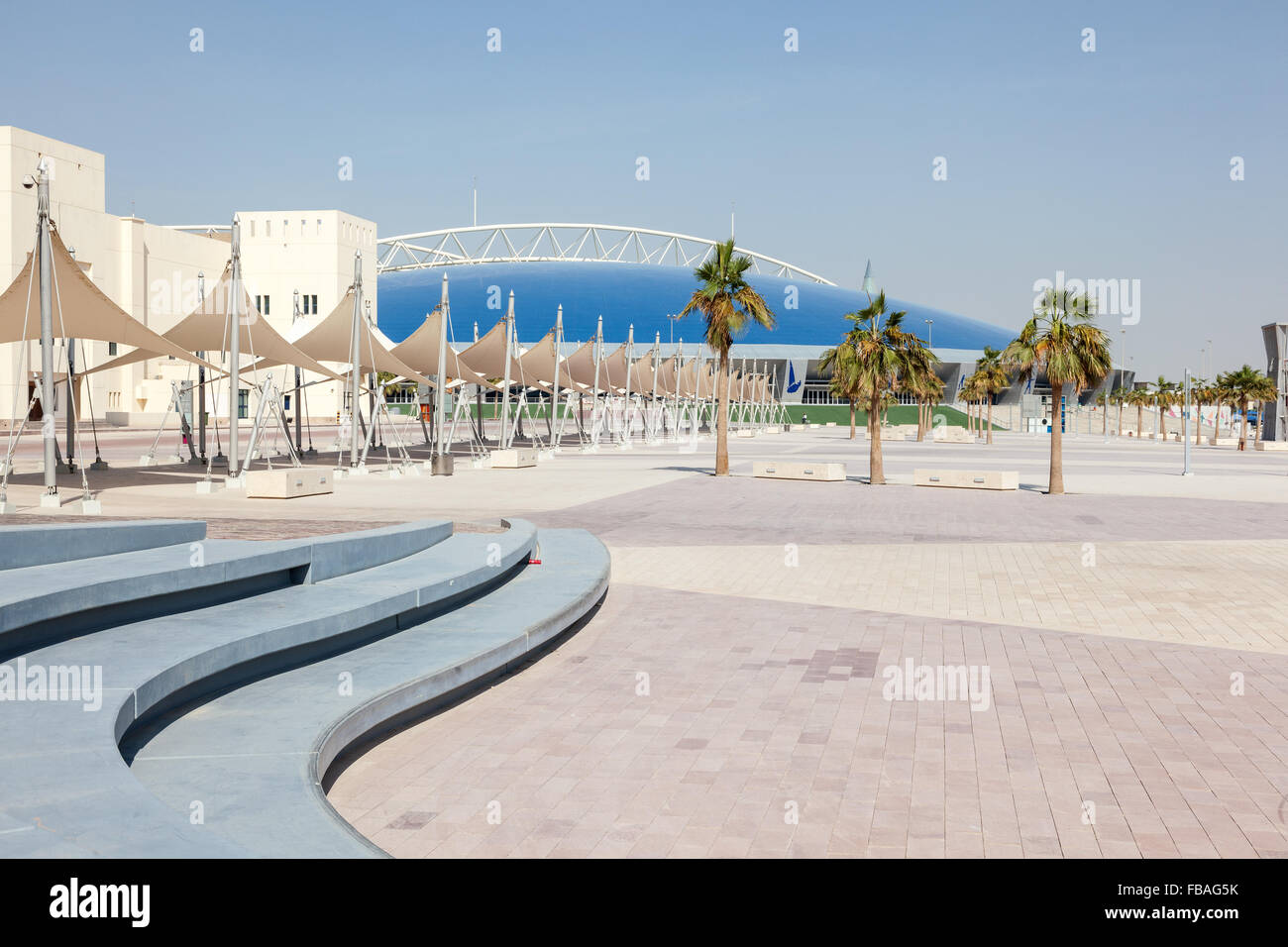 The Aspire Zone sports center in Doha. November 22, 2015 in Doha, Qatar, Middle East Stock Photo