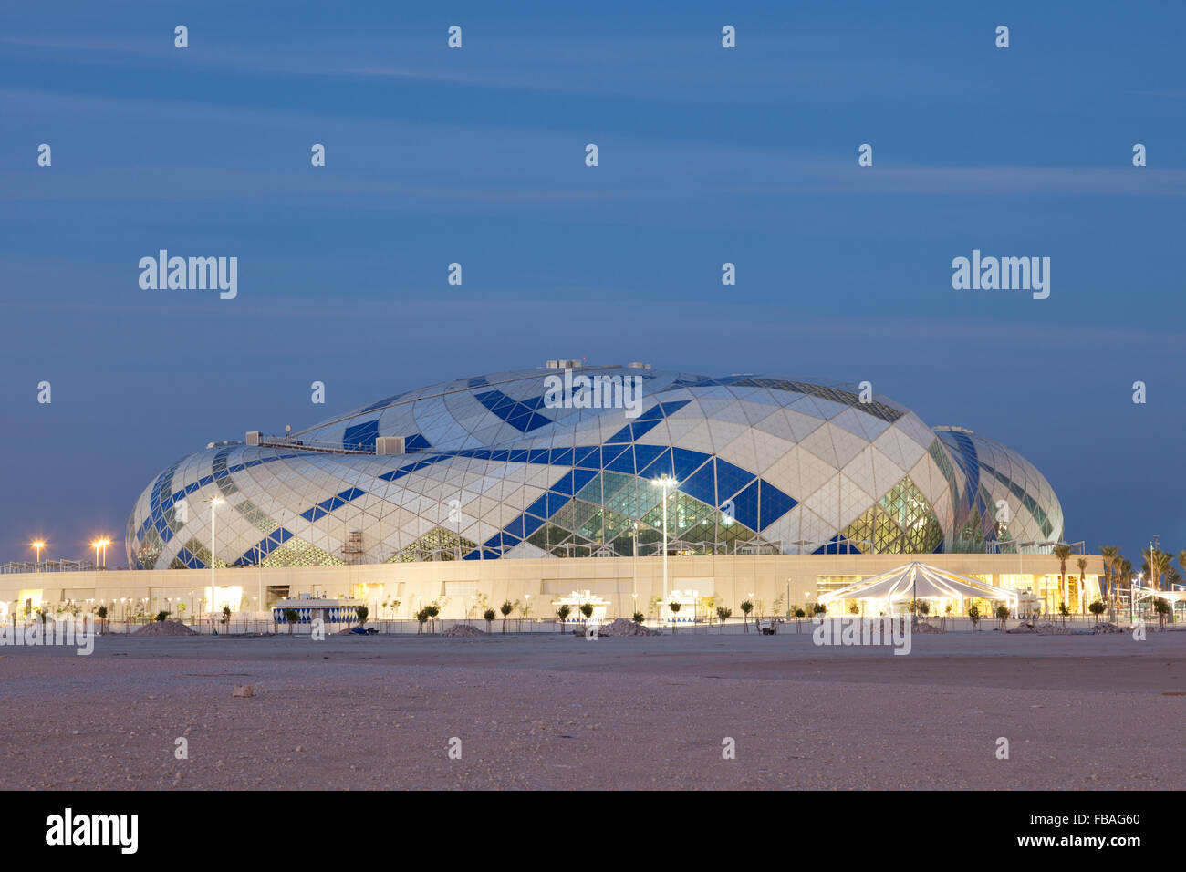 Lusail stadium - an modern indoor sports arena in Lusail Stock Photo