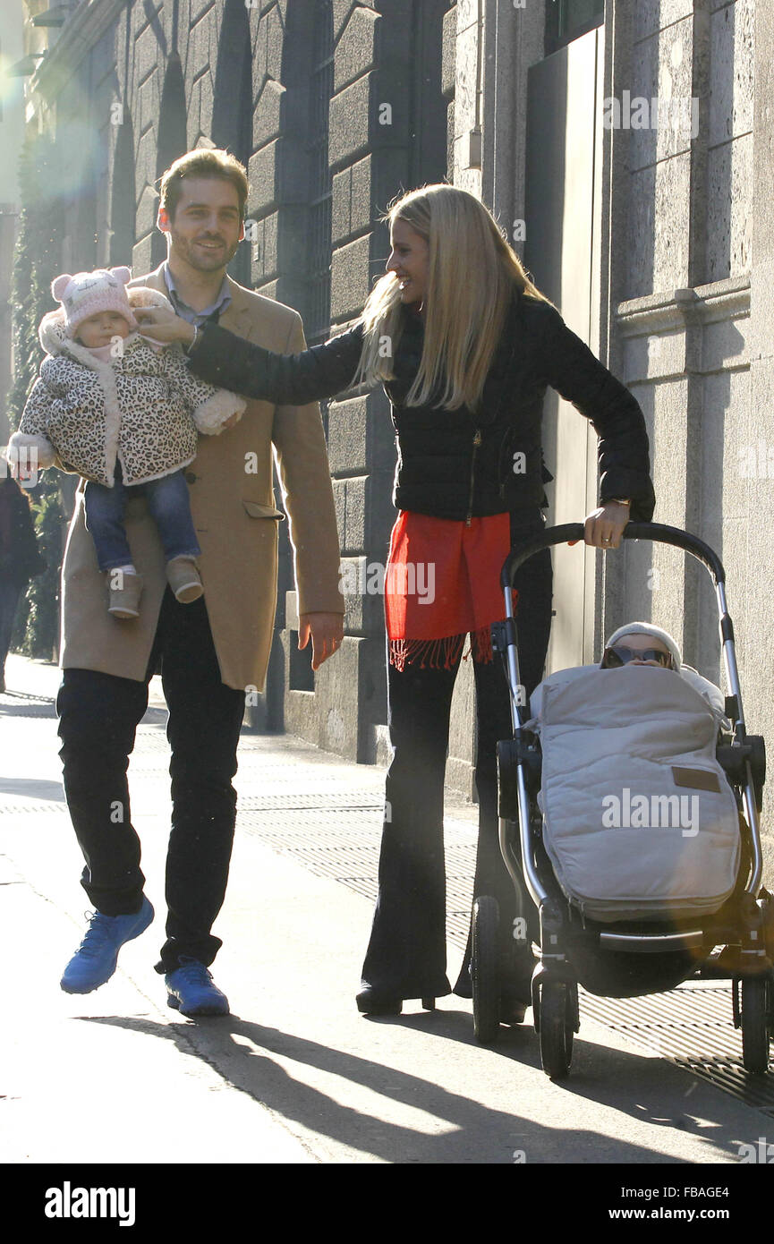 Michelle Hunziker, Tomaso Trussardi, and their daughters Sole and ...