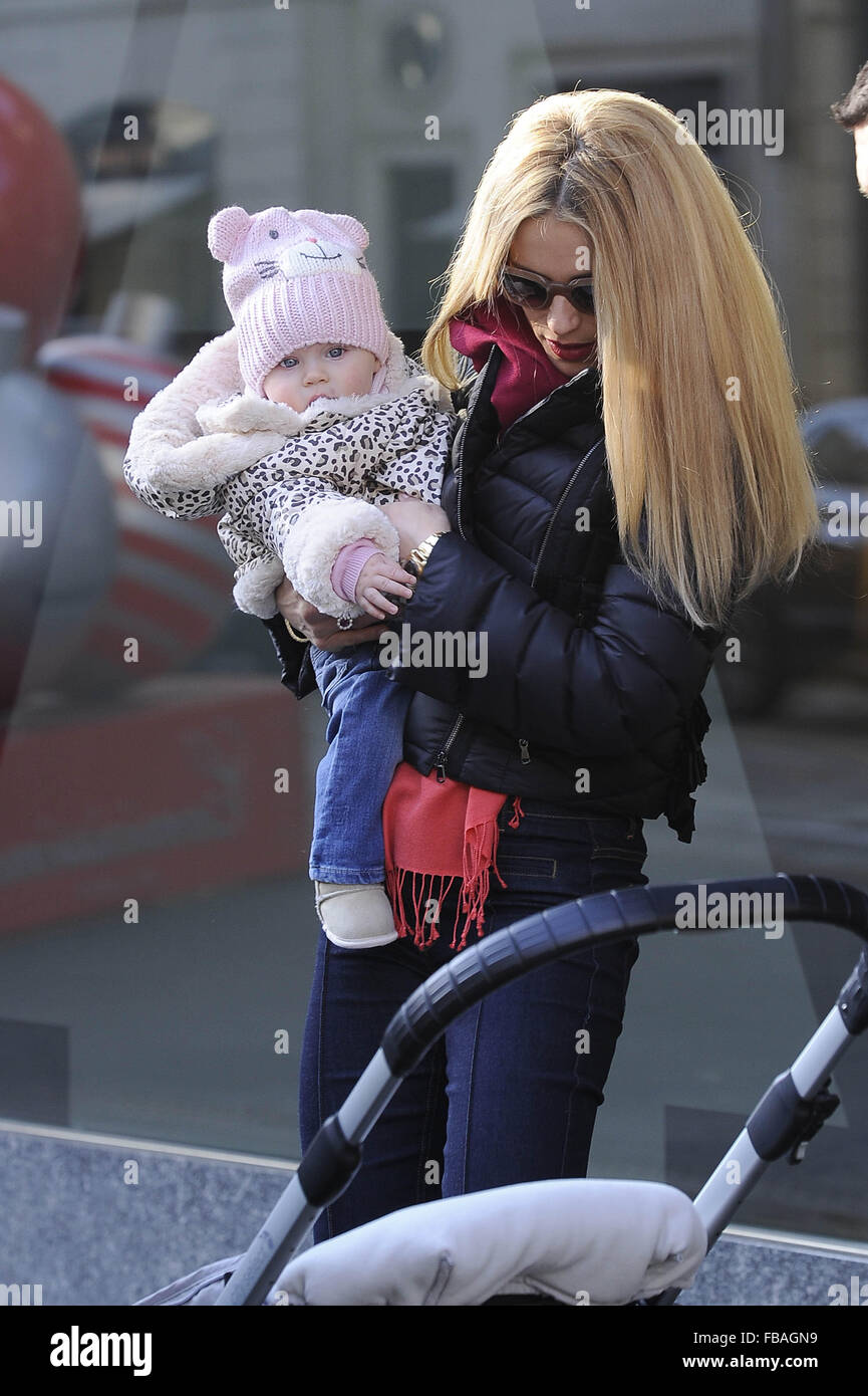 Michelle Hunziker, Tomaso Trussardi, and their daughters Sole and